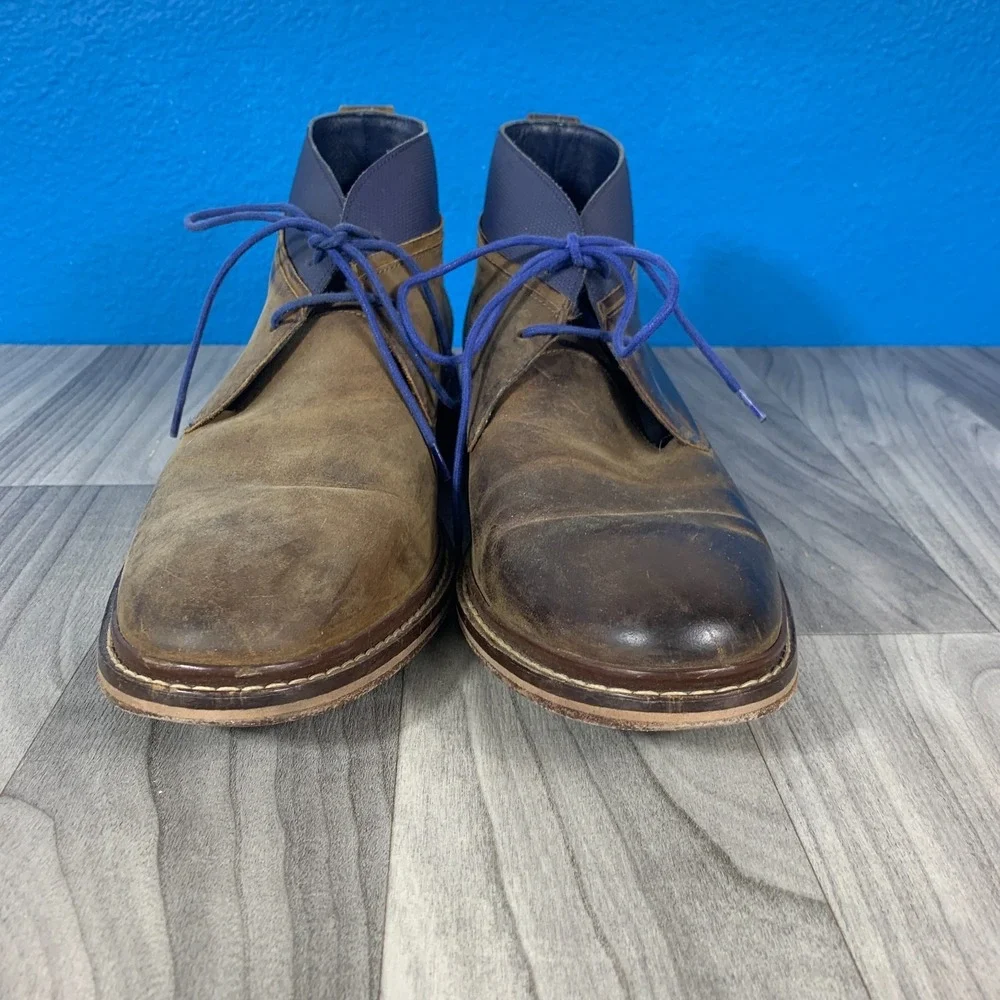 Cole Haan Colton Chukka Boots Mens Size 10.5M Brown Lace Up Casual C11771